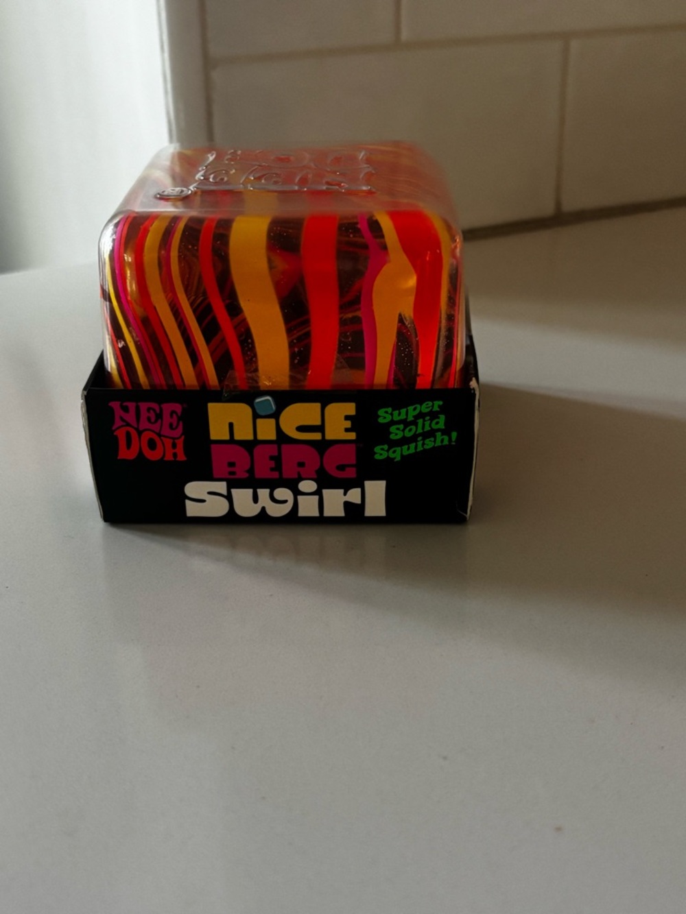 **Real Authentic Nee doh*** Nice Berg Swirl Kids Squish Toy - Orange & Yellow